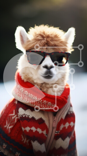 Σετ των 2 Intra Συλλεκτικό Ξύλινο Παζλ Plywood  4mm - Μοντέρνο λάμα με γυαλιά ηλίου και πουλόβερ Σε Ξύλινο Κουτί - Διαστάσεις: 10x10 cm – 25 κομμάτια