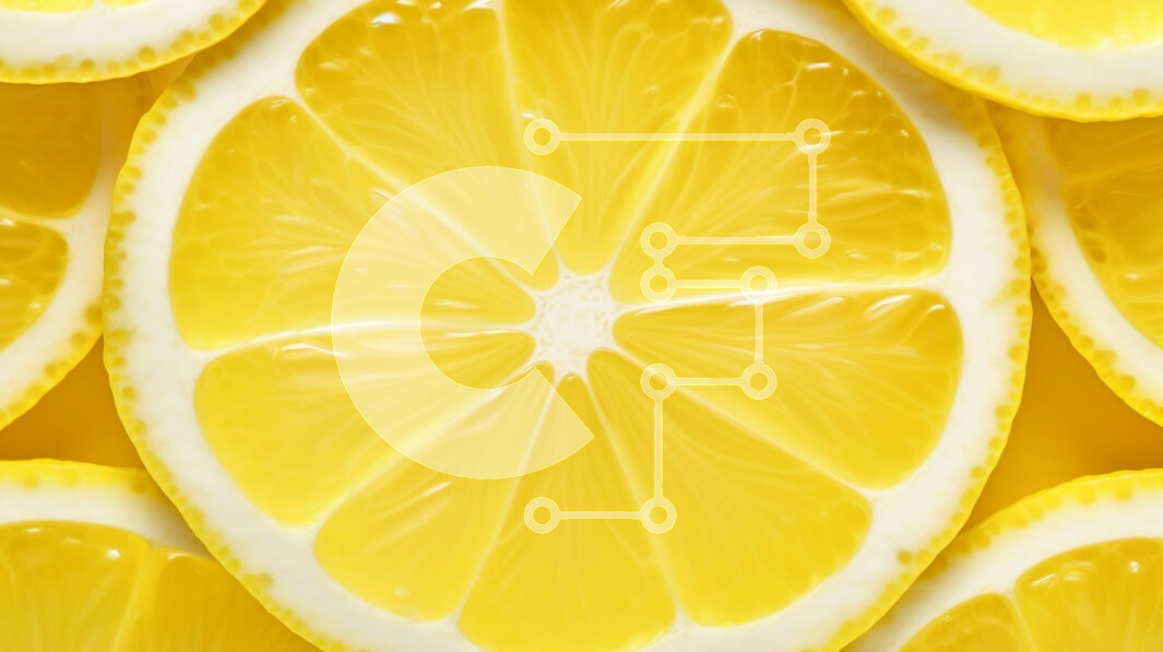 Σετ των 2 Intra Συλλεκτικό Ξύλινο Παζλ Plywood  4mm - Φρέσκες φέτες λεμονιού σε κίτρινο φόντο Σε Ξύλινο Κουτί - Διαστάσεις: 10x10 cm – 25 κομμάτια