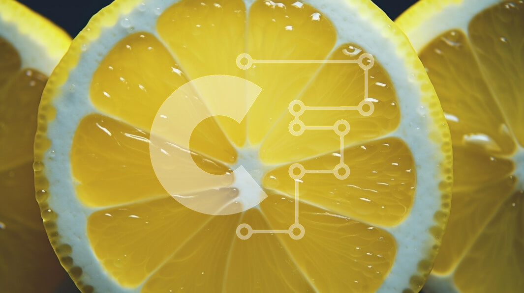 Σετ των 2 Intra Συλλεκτικό Ξύλινο Παζλ Plywood  4mm - Κοντινό πλάνο μισών φρέσκων λεμονιών Σε Ξύλινο Κουτί - Διαστάσεις: 10x10 cm – 25 κομμάτια