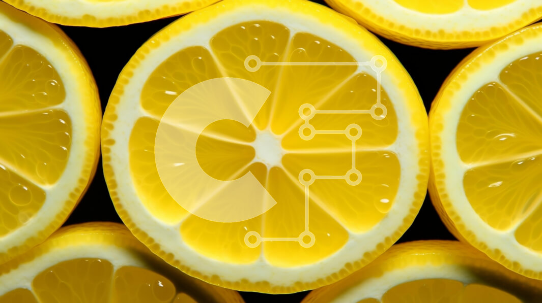 Σετ των 2 Intra Συλλεκτικό Ξύλινο Παζλ Plywood  4mm - Φρέσκες φέτες λεμονιού σε μαύρο φόντο Σε Ξύλινο Κουτί - Διαστάσεις: 10x10 cm – 25 κομμάτια