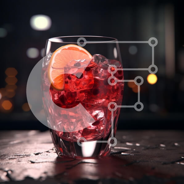 Σετ των 2 Intra Συλλεκτικό Ξύλινο Παζλ Plywood  4mm - Δροσιστικό ρόφημα σε ποτήρι με πάγο και φέτα πορτοκαλιού Σε Ξύλινο Κουτί - Διαστάσεις: 10x10 cm – 25 κομμάτια