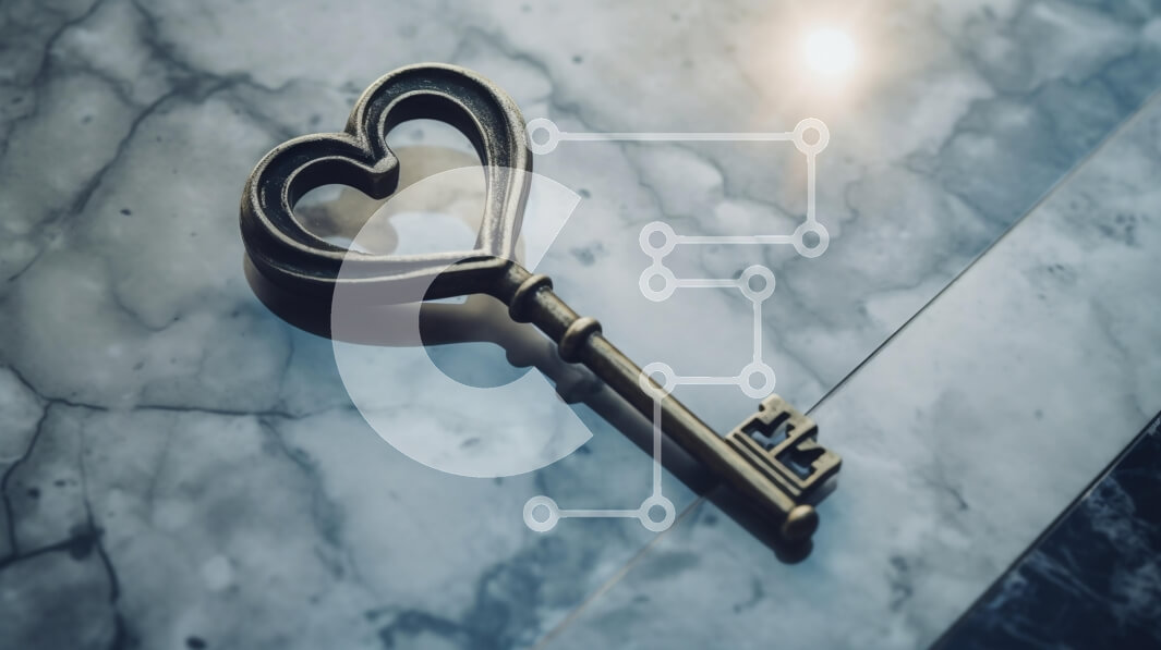 Intra Συλλεκτικό Ξύλινο Παζλ Plywood  4mm - Κλειδί σε σχήμα καρδιάς σε μαρμάρινη επιφάνεια Σε Ξύλινο Κουτί - Διαστάσεις: 10x10 cm – 25 κομμάτια