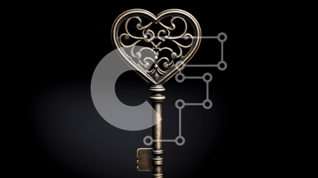 Intra Συλλεκτικό Ξύλινο Παζλ Plywood  4mm - Vintage κλειδί σε σχήμα καρδιάς Σε Ξύλινο Κουτί - Διαστάσεις: 10x10 cm – 25 κομμάτια