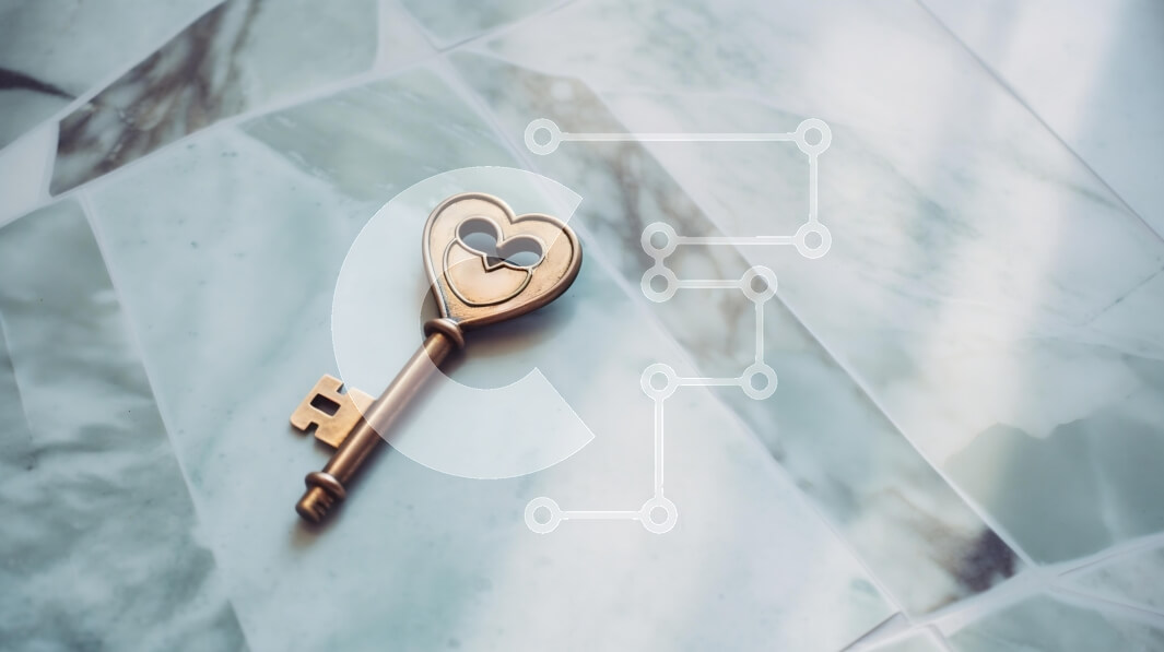 Intra Συλλεκτικό Ξύλινο Παζλ Plywood  4mm - Vintage κλειδί σε σχήμα καρδιάς σε μαρμάρινη επιφάνεια Σε Ξύλινο Κουτί - Διαστάσεις: 10x10 cm – 25 κομμάτια