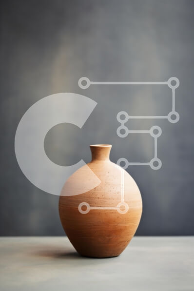 Intra Συλλεκτικό Ξύλινο Παζλ Plywood  4mm - Κομψό βάζο από τερακότα Σε Ξύλινο Κουτί - Διαστάσεις: 10x10 cm – 25 κομμάτια