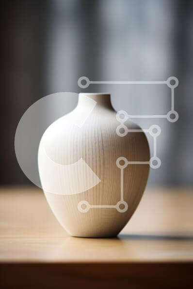 Intra Συλλεκτικό Ξύλινο Παζλ Plywood  4mm - Κομψό ξύλινο βάζο στο τραπέζι Σε Ξύλινο Κουτί - Διαστάσεις: 10x10 cm – 25 κομμάτια