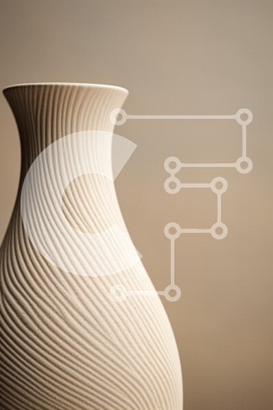 Intra Συλλεκτικό Ξύλινο Παζλ Plywood  4mm - Κομψό μοντέρνο βάζο Σε Ξύλινο Κουτί - Διαστάσεις: 10x10 cm – 25 κομμάτια