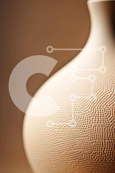 Intra Συλλεκτικό Ξύλινο Παζλ Plywood  4mm - Κομψό κεραμικό βάζο με περίπλοκη υφή Σε Ξύλινο Κουτί - Διαστάσεις Puzzle: 10x10 cm – 25 κομμάτια