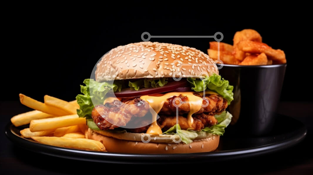 Σετ των 2 Intra Συλλεκτικό Ξύλινο Παζλ Plywood  4mm - Νόστιμο μπιφτέκι κοτόπουλου με πατάτες πατάτες Σε Ξύλινο Κουτί - Διαστάσεις: 10x10 cm – 25 κομμάτια