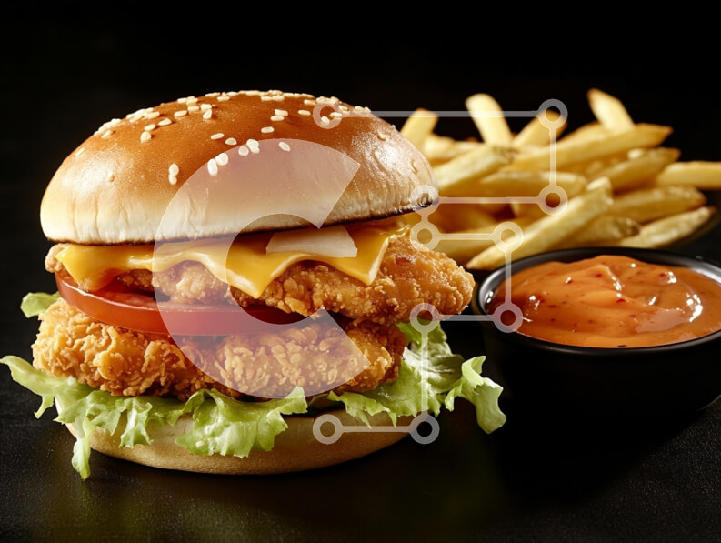 Σετ των 2 Intra Συλλεκτικό Ξύλινο Παζλ Plywood  4mm - Νόστιμο μπιφτέκι κοτόπουλου με πατάτες πατάτες Σε Ξύλινο Κουτί - Διαστάσεις: 10x10 cm – 25 κομμάτια