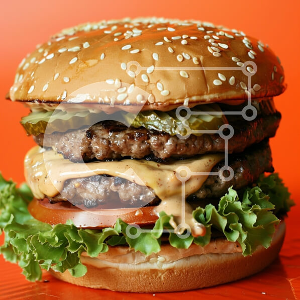 Σετ των 2 Intra Συλλεκτικό Ξύλινο Παζλ Plywood  4mm - Νόστιμο χάμπουργκερ με μοσχαρίσια μπουρεκάκια και φρέσκα λαχανικά Σε Ξύλινο Κουτί - Διαστάσεις: 10x10 cm – 25 κομμάτια