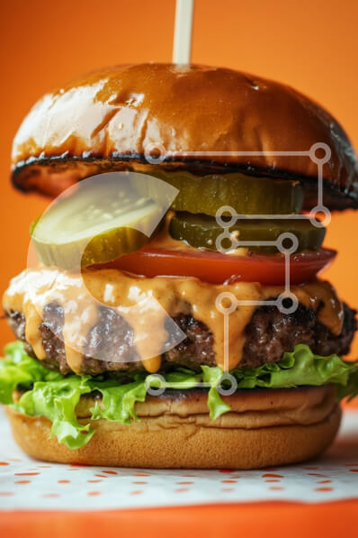 Σετ των 2 Intra Συλλεκτικό Ξύλινο Παζλ Plywood  4mm - Γκουρμέ χάμπουργκερ με φρέσκα υλικά Σε Ξύλινο Κουτί - Διαστάσεις: 10x10 cm – 25 κομμάτια