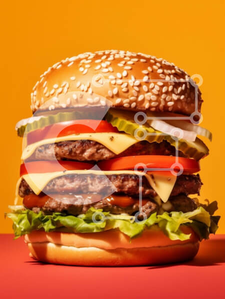 Σετ των 2 Intra Συλλεκτικό Ξύλινο Παζλ Plywood  4mm - Νόστιμο χάμπουργκερ με γαρνιτούρες Σε Ξύλινο Κουτί - Διαστάσεις: 10x10 cm – 25 κομμάτια