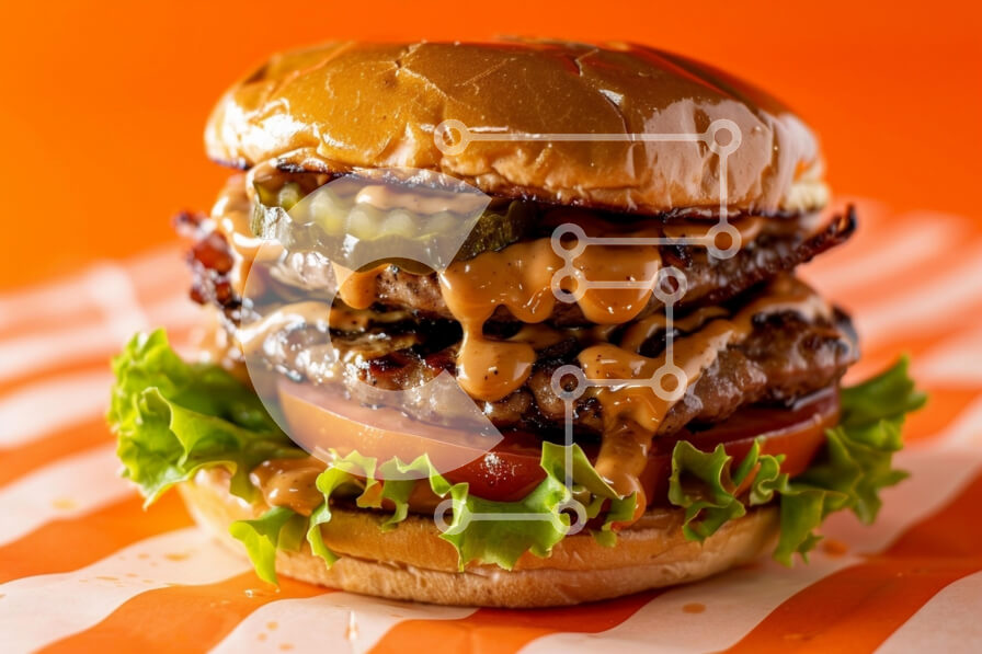 Σετ των 2 Intra Συλλεκτικό Ξύλινο Παζλ Plywood  4mm - Νόστιμο πανύψηλο χάμπουργκερ Σε Ξύλινο Κουτί - Διαστάσεις: 10x10 cm – 25 κομμάτια