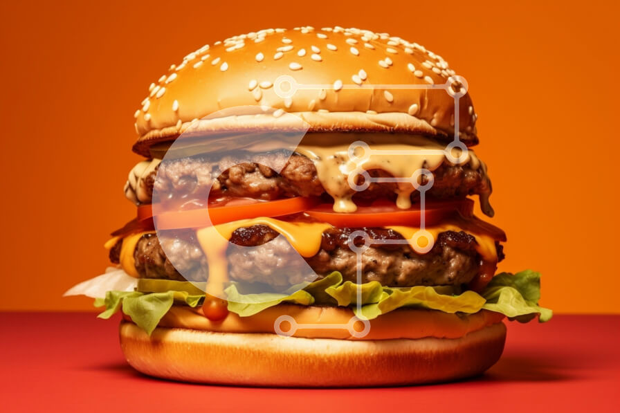 Σετ των 2 Intra Συλλεκτικό Ξύλινο Παζλ Plywood  4mm - Νόστιμο χάμπουργκερ με στρώσεις από υλικά Σε Ξύλινο Κουτί - Διαστάσεις: 10x10 cm – 25 κομμάτια