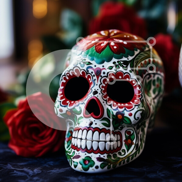 Intra Συλλεκτικό Ξύλινο Παζλ Plywood  4mm - Διακοσμητικό ζαχαροκεφαλο με κόκκινα τριαντάφυλλα Σε Ξύλινο Κουτί - Διαστάσεις: 10x10 cm – 25 κομμάτια