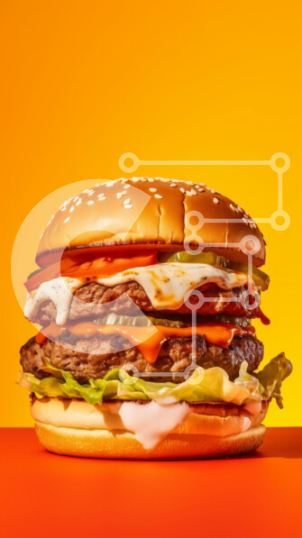 Intra Συλλεκτικό Ξύλινο Παζλ Plywood  4mm - Νόστιμο χάμπουργκερ με δύο μπουρεκάκια και φρέσκα υλικά Σε Ξύλινο Κουτί - Διαστάσεις: 10x10 cm – 25 κομμάτια