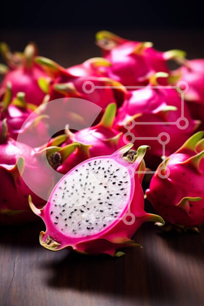 Σετ των 2 Intra Συλλεκτικό Ξύλινο Παζλ Plywood  4mm - Εμφάνιση Φρούτων Δράκου Σε Ξύλινο Κουτί - Διαστάσεις: 10x10 cm – 25 κομμάτια