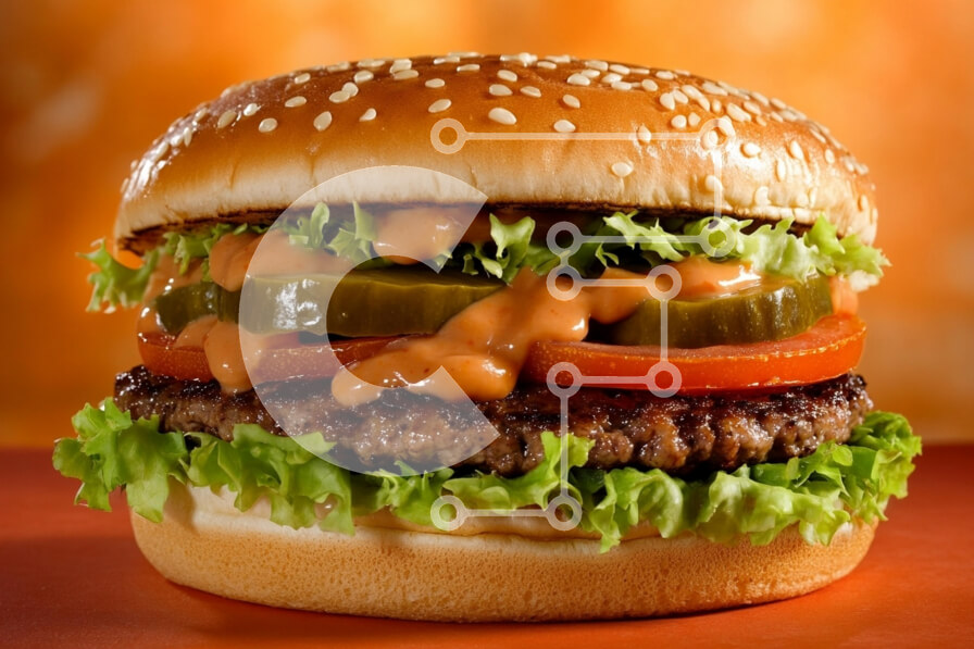 Σετ των 2 Intra Συλλεκτικό Ξύλινο Παζλ Plywood  4mm - Ζουμερό χάμπουργκερ με φρέσκα λαχανικά Σε Ξύλινο Κουτί - Διαστάσεις: 10x10 cm – 25 κομμάτια