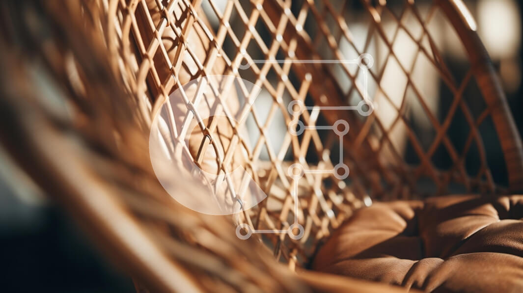 Intra Συλλεκτικό Ξύλινο Παζλ Plywood  4mm - Πλεκτή καρέκλα με βελούδινο μαξιλάρι Σε Ξύλινο Κουτί - Διαστάσεις Puzzle: 10x10 cm – 25 κομμάτια