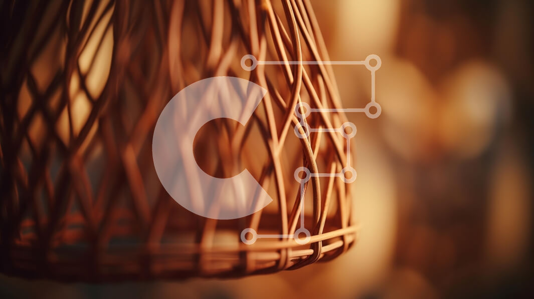 Intra Συλλεκτικό Ξύλινο Παζλ Plywood  4mm - Υφαντό κρεμαστό φωτιστικό Rattan με ζεστό φόντο Σε Ξύλινο Κουτί - Διαστάσεις Puzzle: 10x10 cm – 25 κομμάτια