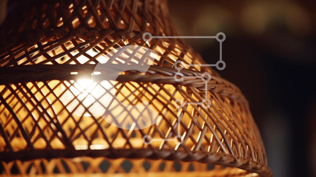 Intra Συλλεκτικό Ξύλινο Παζλ Plywood  4mm - Υφαντή απόχρωση φωτιστικού Rattan Σε Ξύλινο Κουτί - Διαστάσεις Puzzle: 10x10 cm – 25 κομμάτια