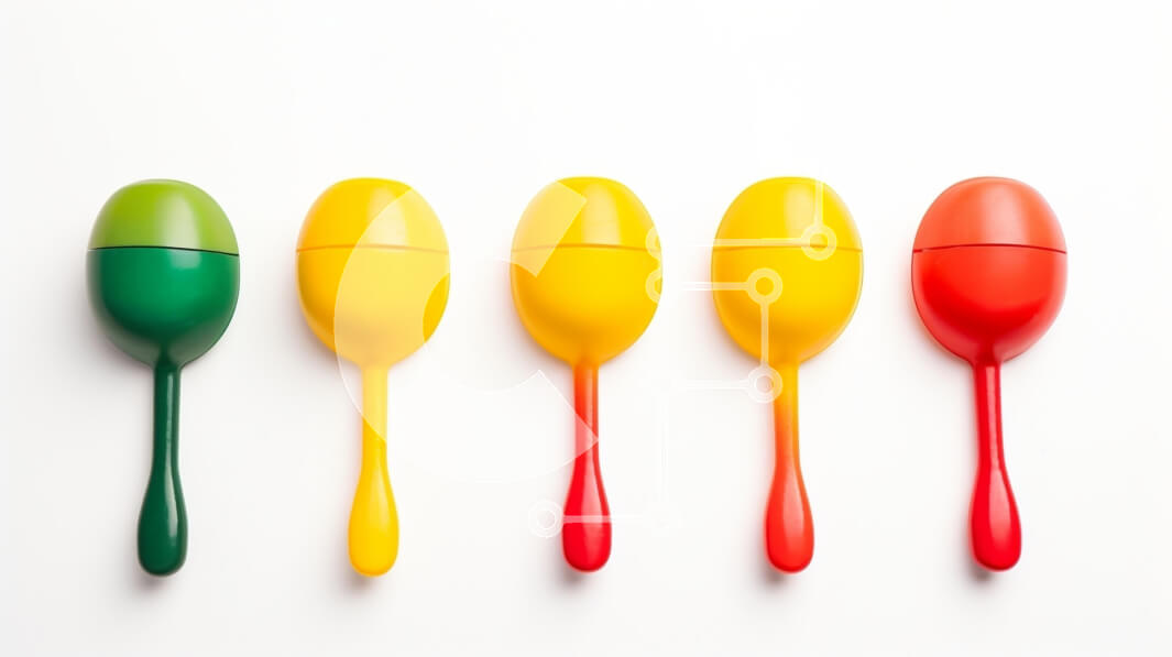 Intra Συλλεκτικό Ξύλινο Παζλ Plywood  4mm - Πολύχρωμο Μαράκας σε άσπρο φόντο Σε Ξύλινο Κουτί - Διαστάσεις: 10x10 cm – 25 κομμάτια