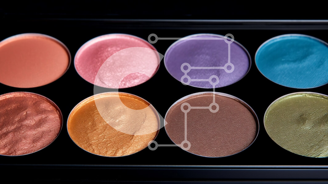 Intra Συλλεκτικό Ξύλινο Παζλ Plywood  4mm - Ζωντανή παλέτα μακιγιάζ με λαμπερά χρώματα Σε Ξύλινο Κουτί - Διαστάσεις Puzzle: 10x10 cm – 25 κομμάτια