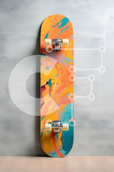 Intra Συλλεκτικό Ξύλινο Παζλ Plywood  4mm - Ζωντανή οθόνη Skateboard Σε Ξύλινο Κουτί - Διαστάσεις: 10x10 cm – 25 κομμάτια