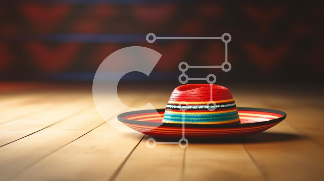 Intra Συλλεκτικό Ξύλινο Παζλ Plywood  4mm - Ζωντανό καπέλο Sombrero σε ξύλινη επιφάνεια Σε Ξύλινο Κουτί - Διαστάσεις: 10x10 cm – 25 κομμάτια