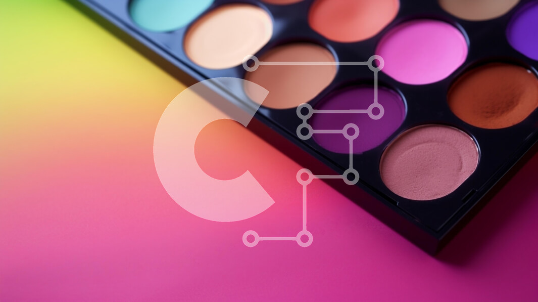 Intra Συλλεκτικό Ξύλινο Παζλ Plywood  4mm - Ζωντανή παλέτα σκιών ματιών σε φόντο κλίσης Σε Ξύλινο Κουτί - Διαστάσεις Puzzle: 10x10 cm – 25 κομμάτια