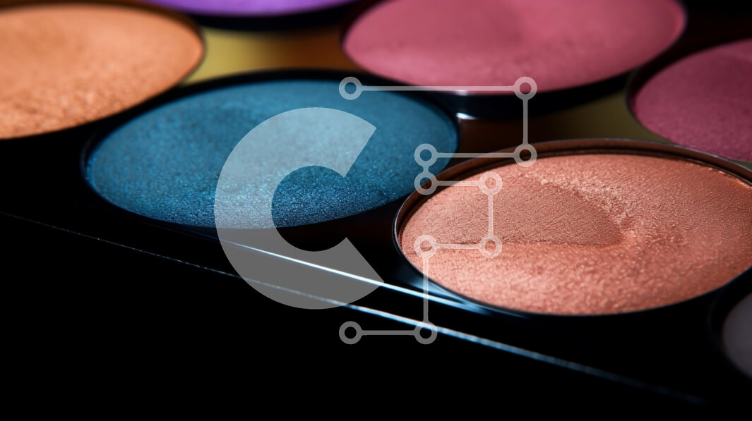 Intra Συλλεκτικό Ξύλινο Παζλ Plywood  4mm - Κοντινό πλάνο της παλέτας σκιών ματιών με ζωηρά χρώματα Σε Ξύλινο Κουτί - Διαστάσεις Puzzle: 10x10 cm – 25 κομμάτια