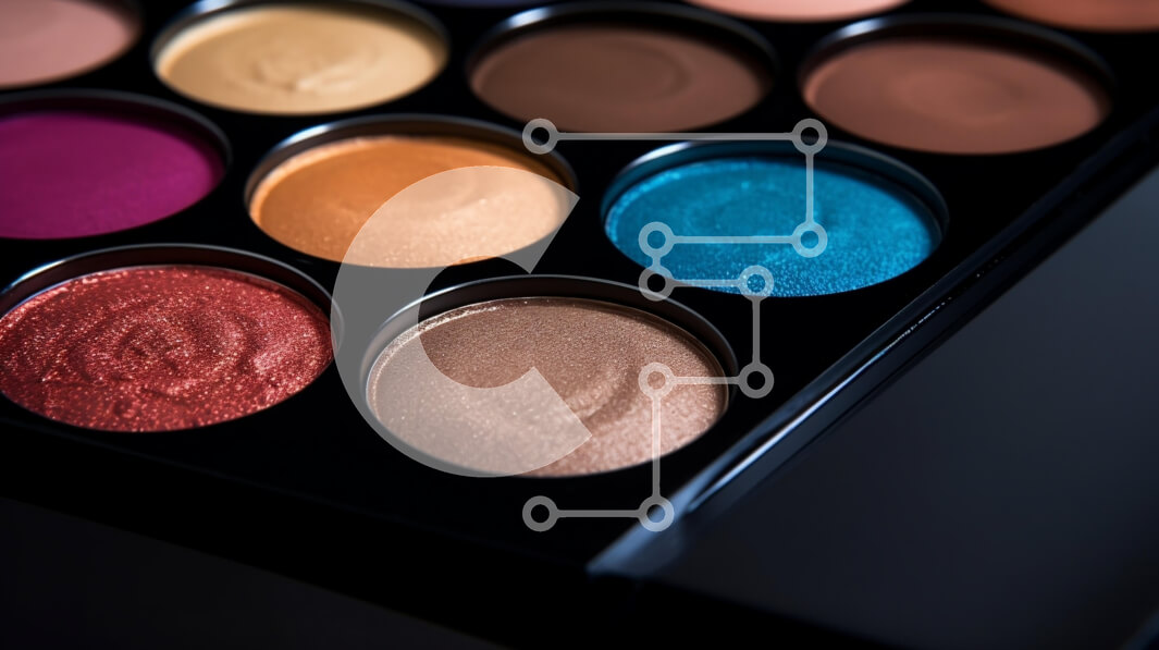 Intra Συλλεκτικό Ξύλινο Παζλ Plywood  4mm - Πολύχρωμη παλέτα μακιγιάζ Σε Ξύλινο Κουτί - Διαστάσεις Puzzle: 10x10 cm – 25 κομμάτια