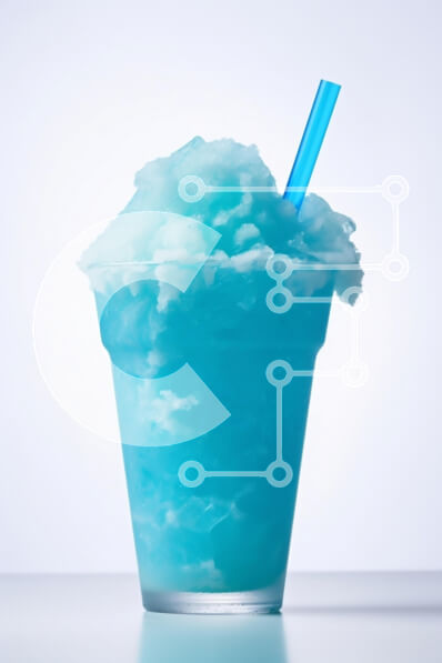 Σετ των 2 Intra Συλλεκτικό Ξύλινο Παζλ Plywood  4mm - Blue Slushy Drink σε ένα φλιτζάνι Σε Ξύλινο Κουτί - Διαστάσεις: 10x10 cm – 25 κομμάτια