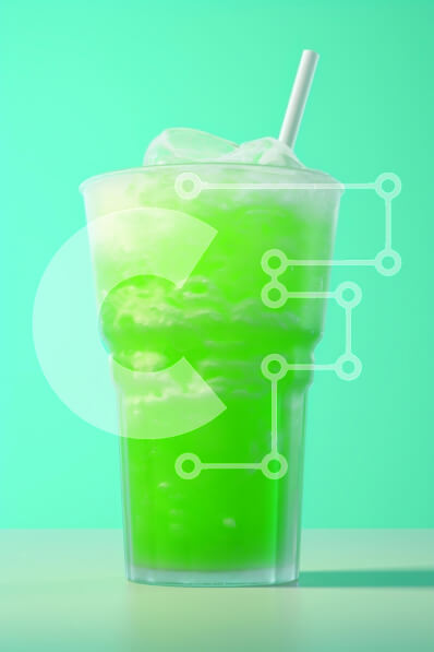 Σετ των 2 Intra Συλλεκτικό Ξύλινο Παζλ Plywood  4mm - Δροσιστικό πράσινο ρόφημα σε ένα καθαρό φλιτζάνι Σε Ξύλινο Κουτί - Διαστάσεις: 10x10 cm – 25 κομμάτια