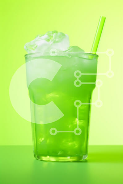 Σετ των 2 Intra Συλλεκτικό Ξύλινο Παζλ Plywood  4mm - Δροσιστικό πράσινο ρόφημα με πάγο Σε Ξύλινο Κουτί - Διαστάσεις: 10x10 cm – 25 κομμάτια