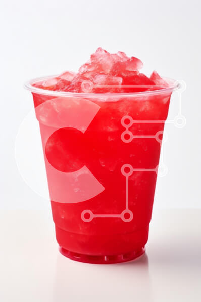 Σετ των 2 Intra Συλλεκτικό Ξύλινο Παζλ Plywood  4mm - Παγωμένο κόκκινο ποτό στο Clear Cup Σε Ξύλινο Κουτί - Διαστάσεις: 10x10 cm – 25 κομμάτια