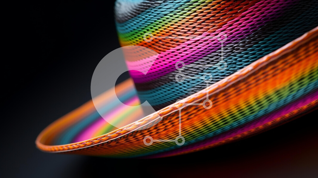 Intra Συλλεκτικό Ξύλινο Παζλ Plywood  4mm - Πολύχρωμο ψάθινο καπέλο Σε Ξύλινο Κουτί - Διαστάσεις: 10x10 cm – 25 κομμάτια