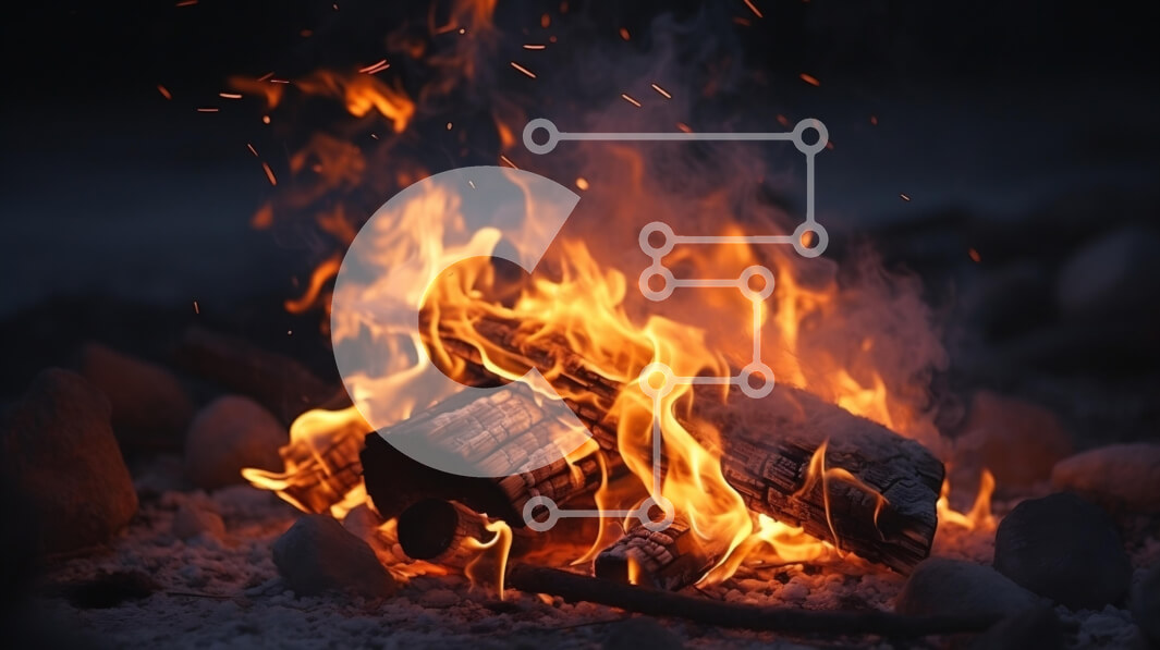 Intra Συλλεκτικό Ξύλινο Παζλ Plywood  4mm - Campfire in the Dark Σε Ξύλινο Κουτί - Διαστάσεις: 10x10 cm – 25 κομμάτια