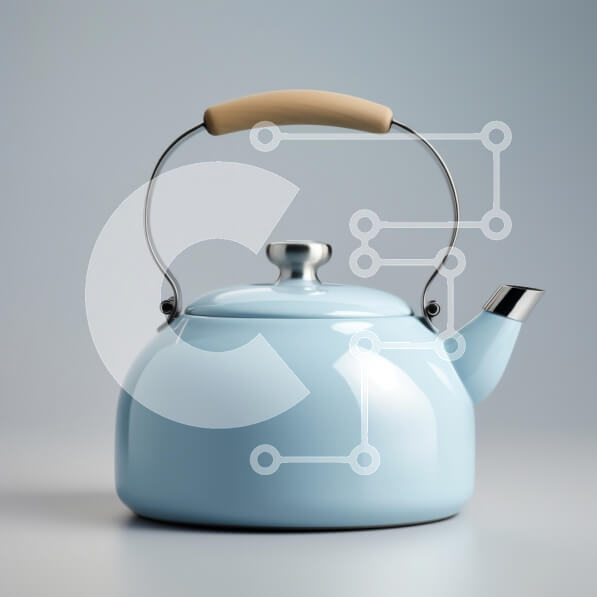 Intra Συλλεκτικό Ξύλινο Παζλ Plywood  4mm - Μπλε Βραστήρας με Ξύλινη Λαβή Σε Ξύλινο Κουτί - Διαστάσεις: 10x10 cm – 25 κομμάτια