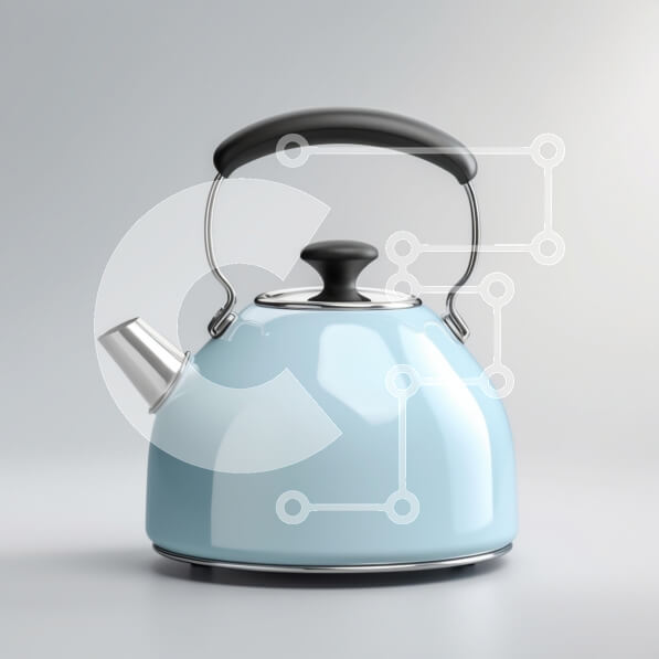 Intra Συλλεκτικό Ξύλινο Παζλ Plywood  4mm - Μοντέρνος γαλάζιος βραστήρας Σε Ξύλινο Κουτί - Διαστάσεις: 10x10 cm – 25 κομμάτια