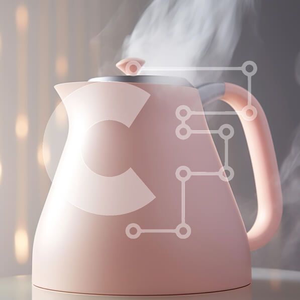 Intra Συλλεκτικό Ξύλινο Παζλ Plywood  4mm - Μοντέρνος ροζ βραστήρας με ατμό Σε Ξύλινο Κουτί - Διαστάσεις: 10x10 cm – 25 κομμάτια