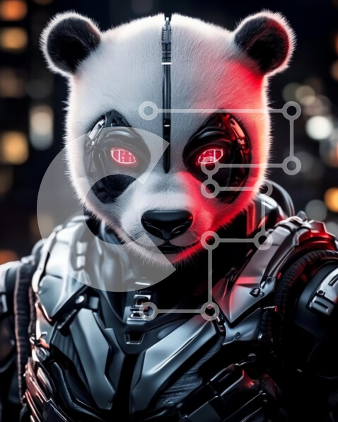 Σετ των 2 Intra Συλλεκτικό Ξύλινο Παζλ Plywood  4mm - Κυβερνητικό Panda Σε Ξύλινο Κουτί - Διαστάσεις: 10x10 cm – 25 κομμάτια