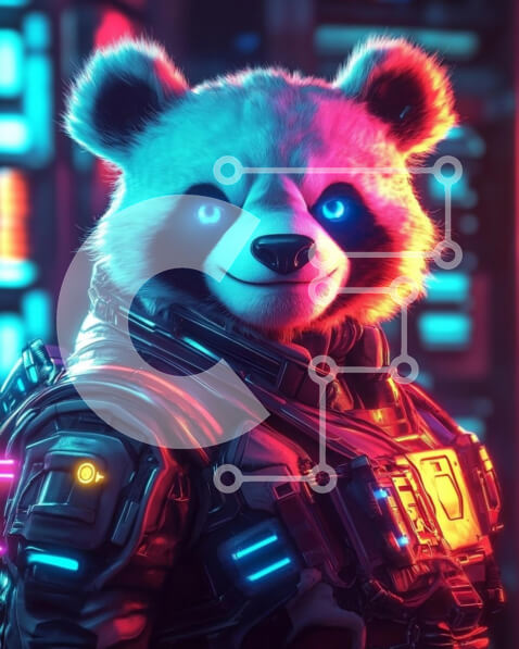 Σετ των 2 Intra Συλλεκτικό Ξύλινο Παζλ Plywood  4mm - Φουτουριστικό Panda με διαστημική στολή Σε Ξύλινο Κουτί - Διαστάσεις: 10x10 cm – 25 κομμάτια