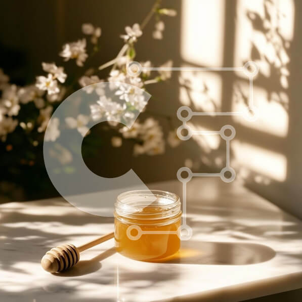 Σετ των 2 Intra Συλλεκτικό Ξύλινο Παζλ Plywood  4mm - Βάζο με μέλι με Ξύλινη Άρκτος και Λουλουδένιες Σκιές Σε Ξύλινο Κουτί - Διαστάσεις: 10x10 cm – 25 κομμάτια