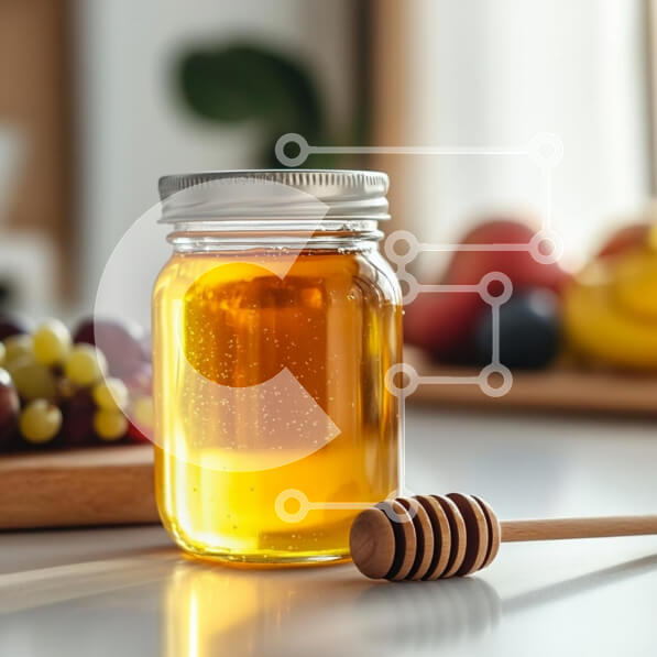 Σετ των 2 Intra Συλλεκτικό Ξύλινο Παζλ Plywood  4mm - Βάζο με μέλι με φόντο ξύλινη Άρκτος και φρούτα Σε Ξύλινο Κουτί - Διαστάσεις: 10x10 cm – 25 κομμάτια