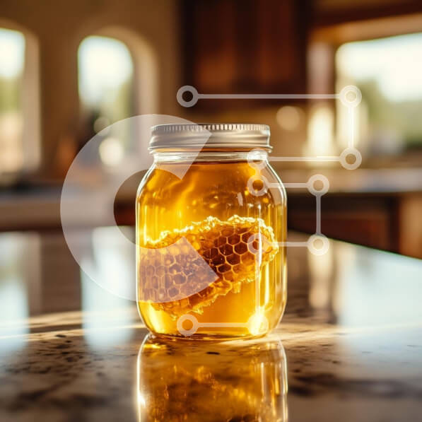 Σετ των 2 Intra Συλλεκτικό Ξύλινο Παζλ Plywood  4mm - Βάζο με μέλι με κηρήθρα Σε Ξύλινο Κουτί - Διαστάσεις: 10x10 cm – 25 κομμάτια