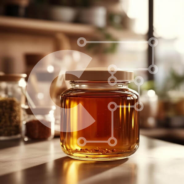 Σετ των 2 Intra Συλλεκτικό Ξύλινο Παζλ Plywood  4mm - Βάζο με μέλι σε μια ζεστή κουζίνα Σε Ξύλινο Κουτί - Διαστάσεις: 10x10 cm – 25 κομμάτια