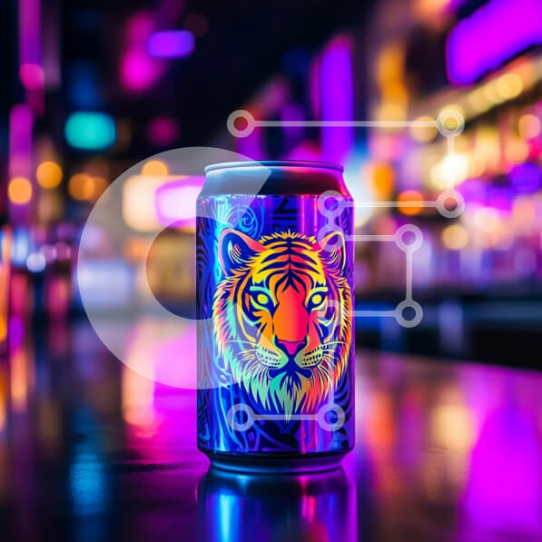 Intra Συλλεκτικό Ξύλινο Παζλ Plywood  4mm - Πολύχρωμο κουτάκι ποτών με σχέδιο Tiger Σε Ξύλινο Κουτί - Διαστάσεις: 10x10 cm – 25 κομμάτια