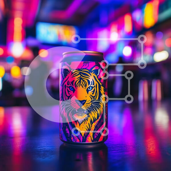 Intra Συλλεκτικό Ξύλινο Παζλ Plywood  4mm - Ζωντανό κουτί ποτών με σχέδιο Tiger Σε Ξύλινο Κουτί - Διαστάσεις: 10x10 cm – 25 κομμάτια